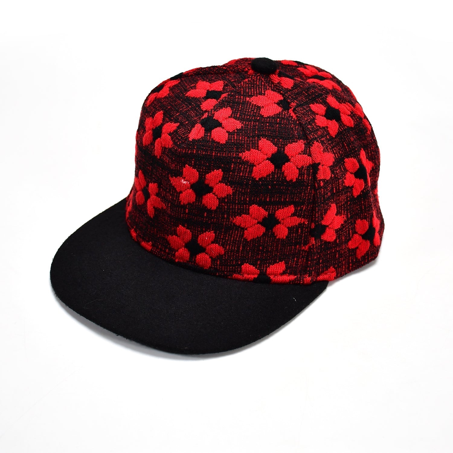 Snapback hat with hip hop style, angled view Snapback hat with hip hop style, angled view